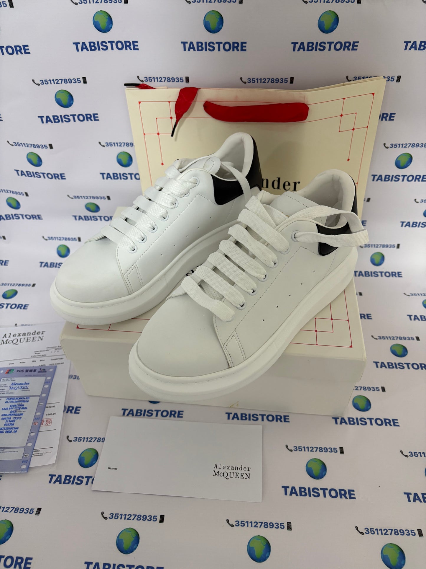 Alexander McQueen Sneaker Oversize in Bianco/Nero